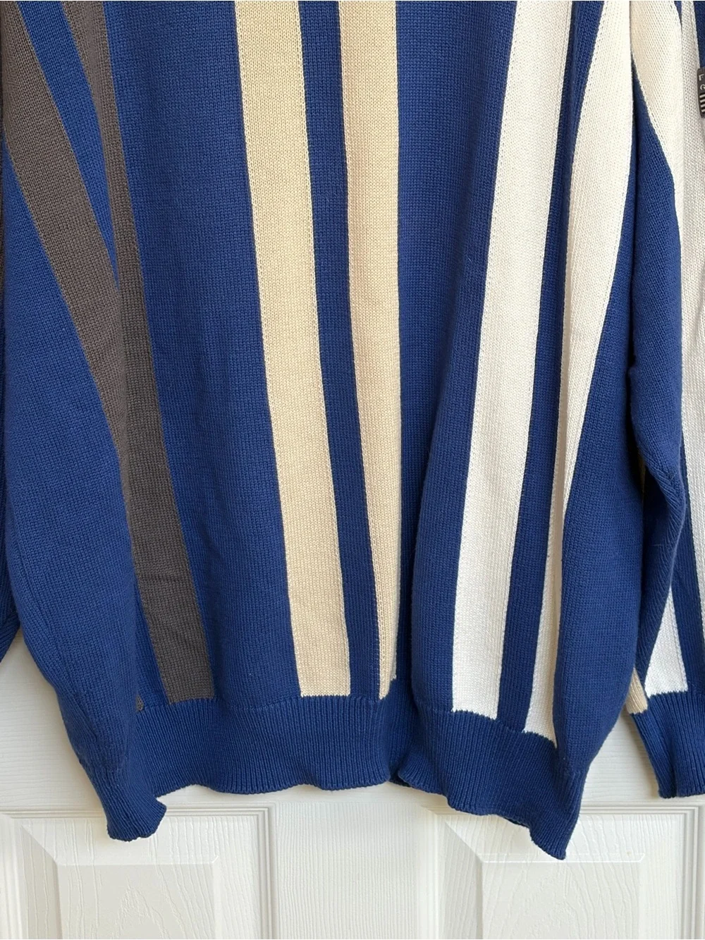 Vintage Pringle Nick Faldo Crewneck Sweater Golf Size M Oversized Striped